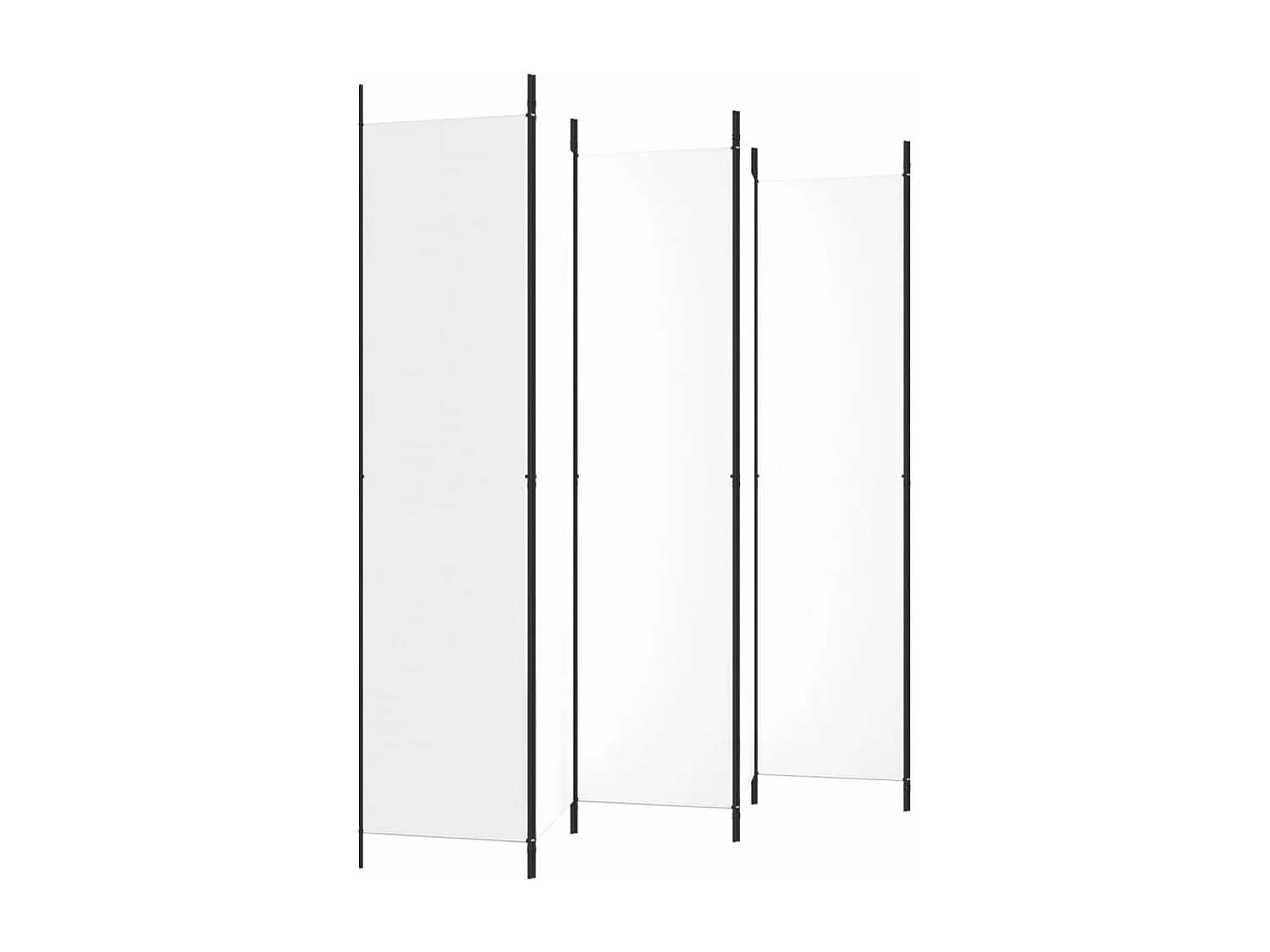 Parete divisoria 6 pannelli Tessuto Bianco 300x220 cm