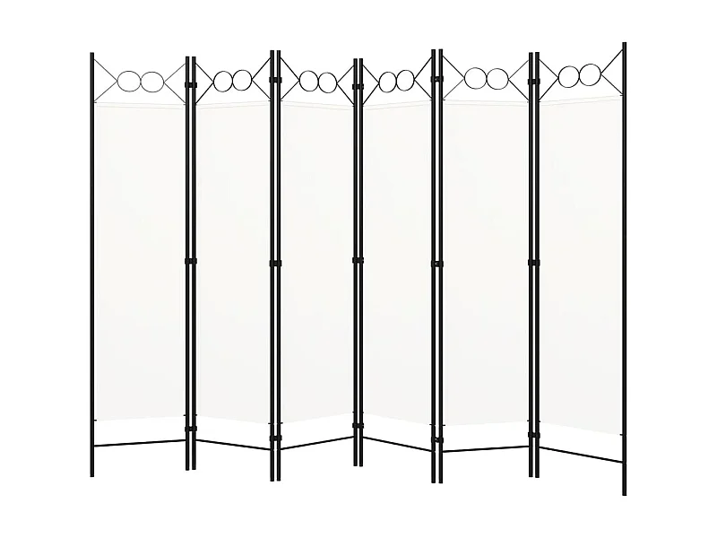 Tabique 6 paneles Blanco 240x180 cm