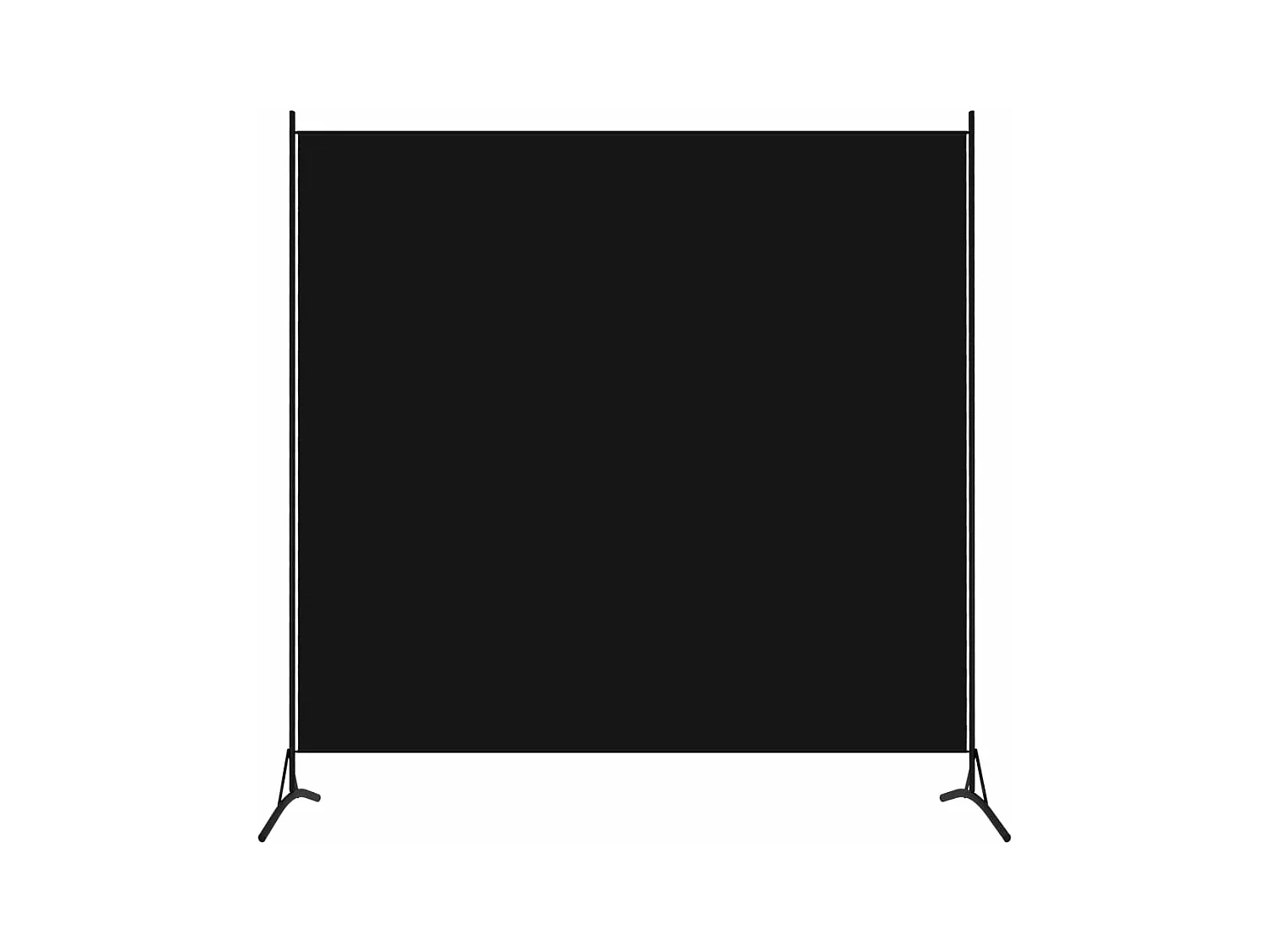 Cloison de séparation noir 175x180 cm tissu