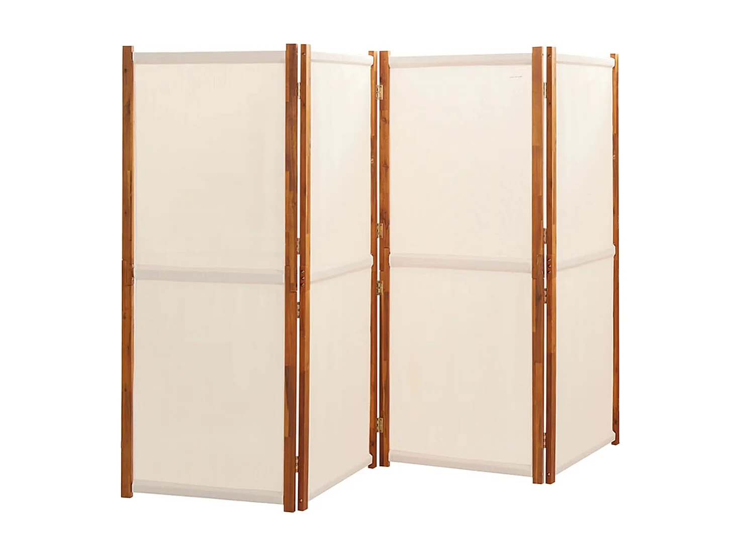 Tabique 4 paneles Blanco crema 280x180 cm