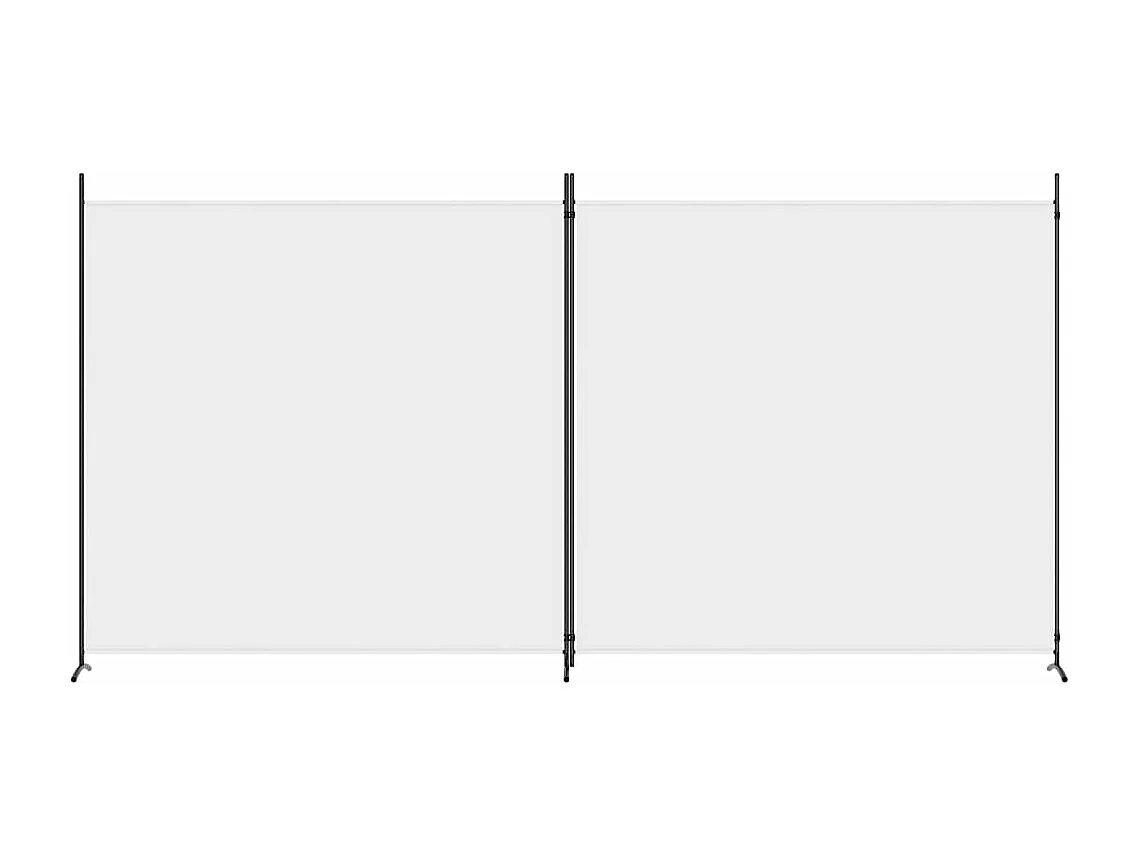 Parete divisoria 2 pannelli Tessuto Bianco 348x180 cm