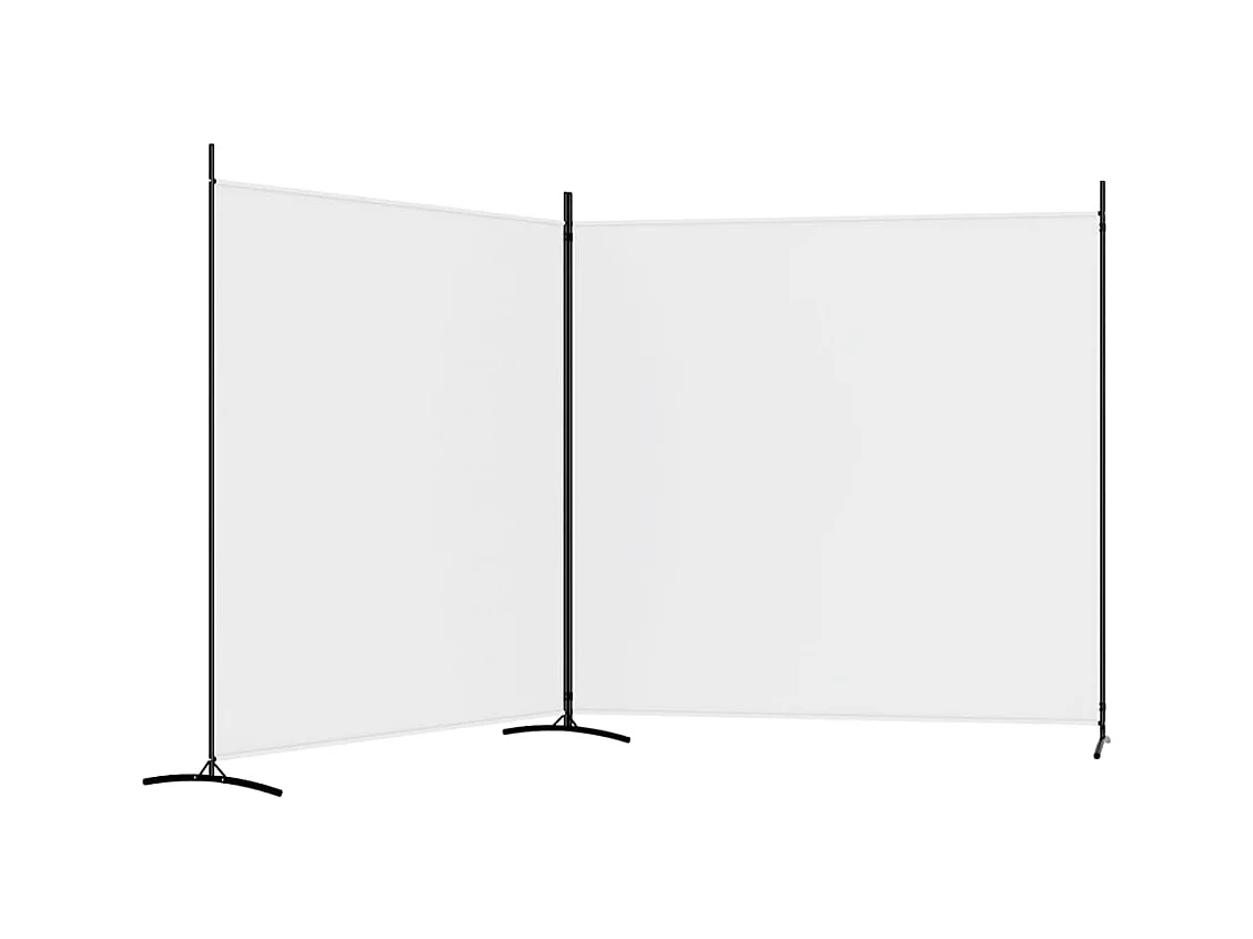 Parete divisoria 2 pannelli Tessuto Bianco 348x180 cm