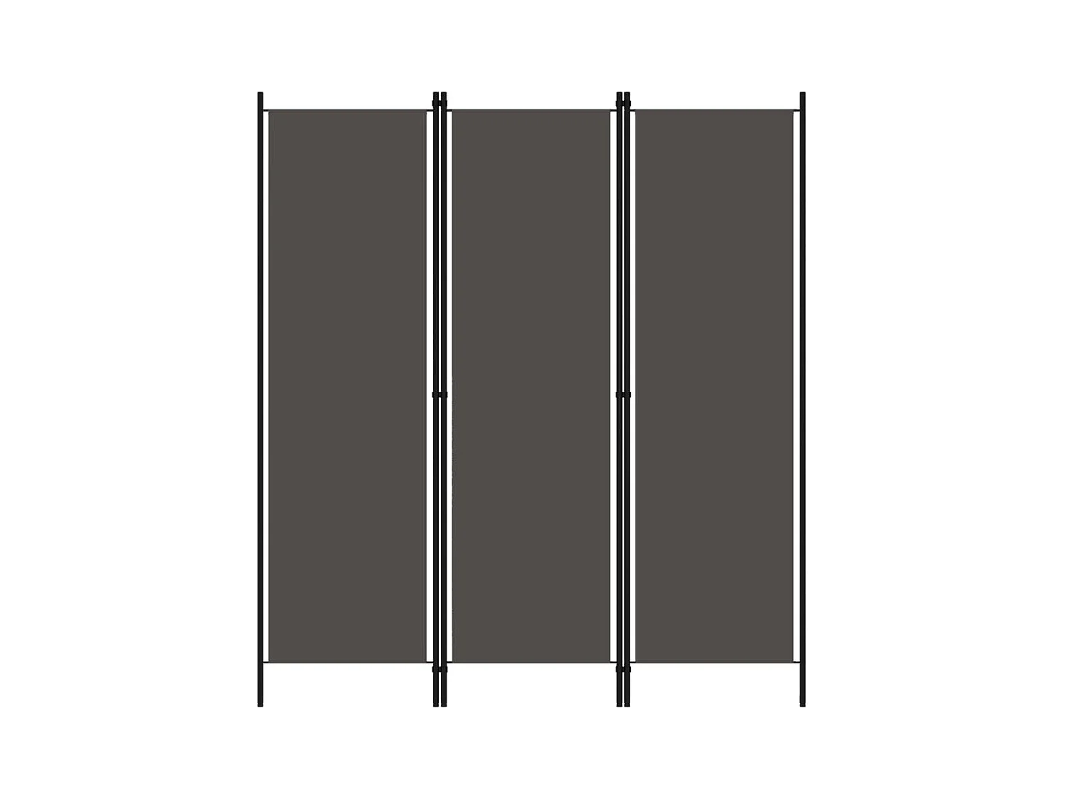 Parete divisoria 3 pannelli Antracite 150x180 cm