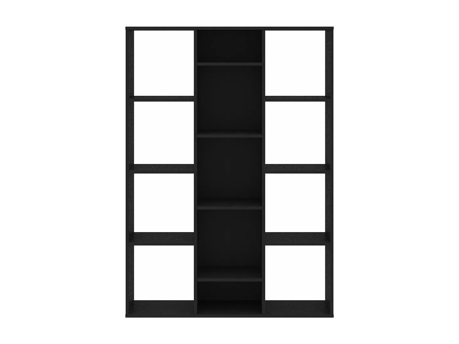 Séparateur de pièce/Bibliothèque Noir Bois d’ingénierie