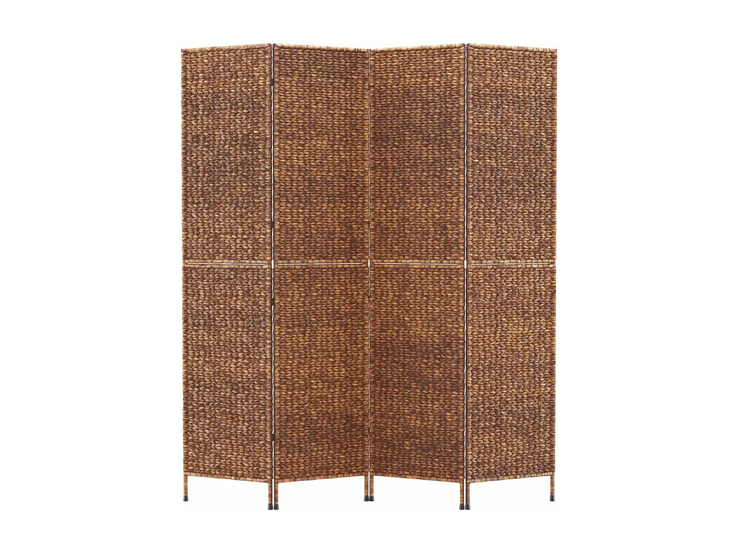 Cloison de séparation 4 panneaux marron hyacinthe d'eau