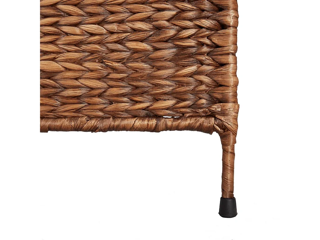 Cloison de séparation 4 panneaux marron hyacinthe d'eau