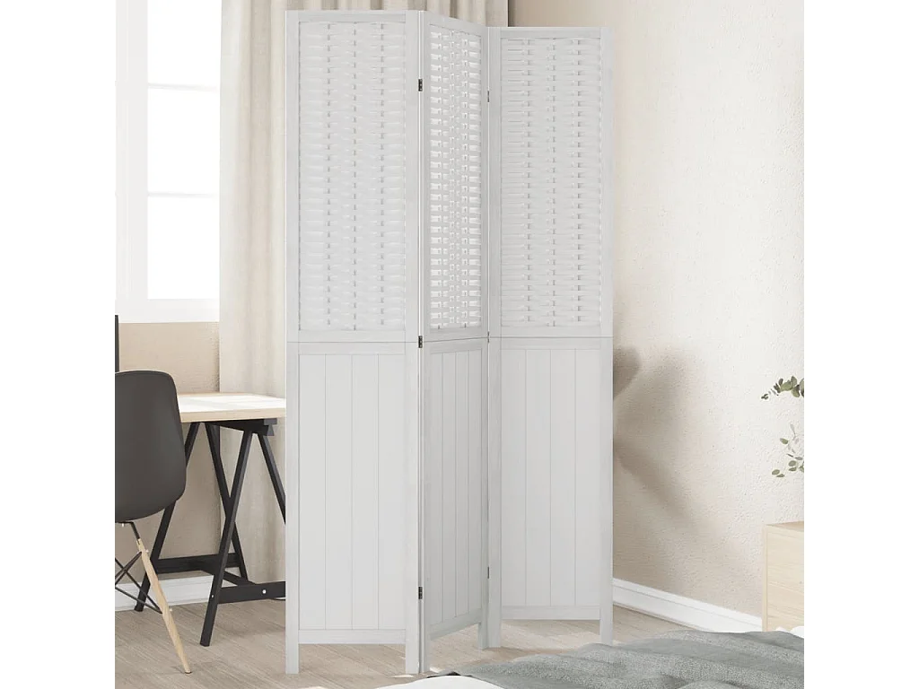 Tabique 3 paneles madera maciza de paulonia blanca