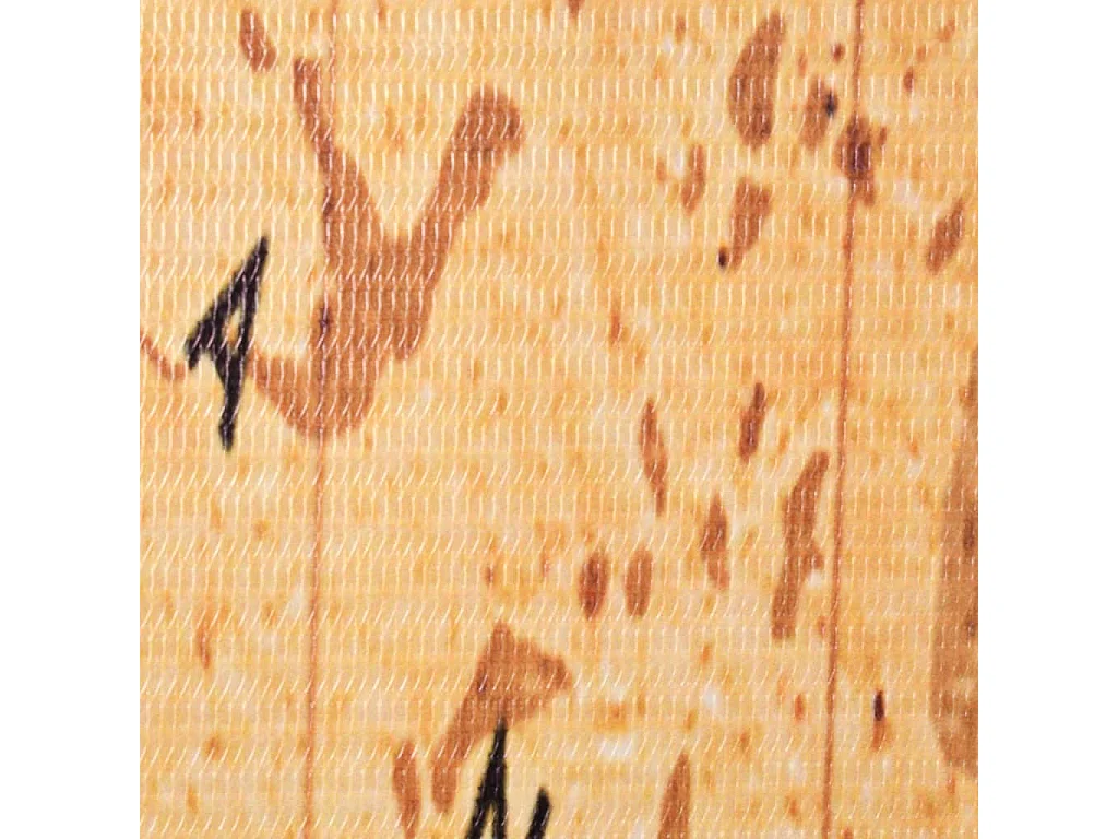 Cloison de séparation pliable 120 x 170 cm Carte du monde Jaune