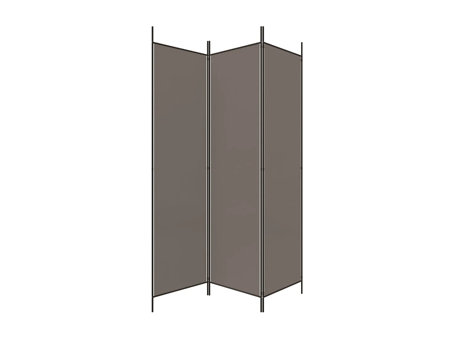 Tabique 3 paneles Antracita 150x200 cm Tela