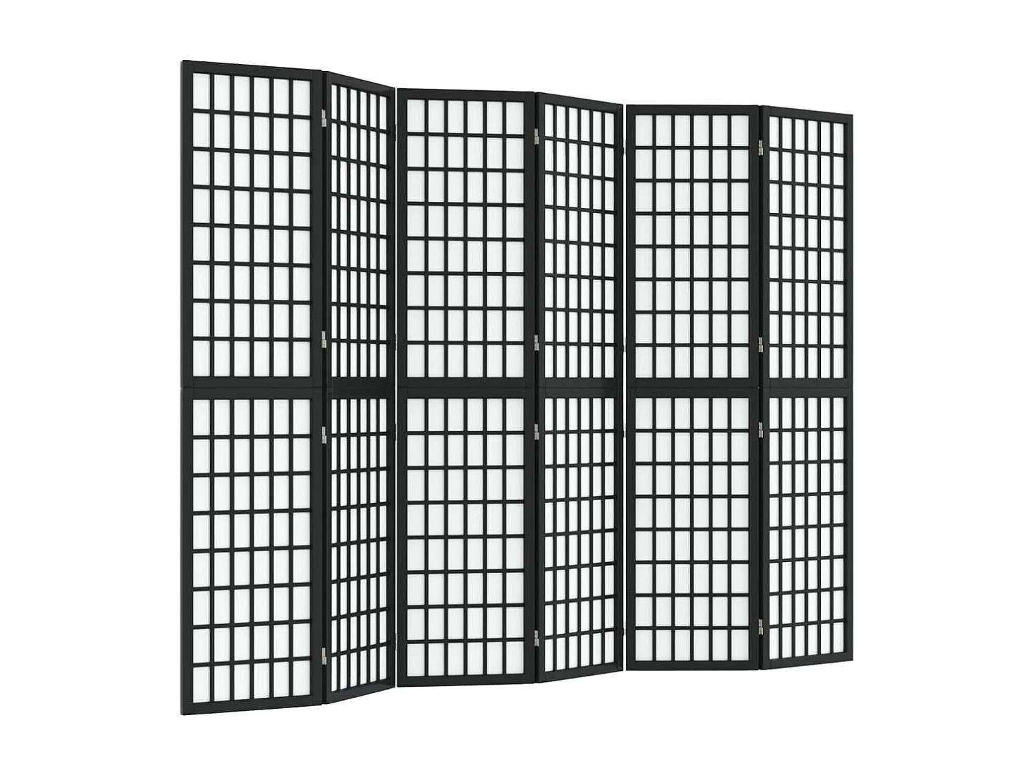 Cloison de séparation pliable 6 panneaux 240x170 cm Noir