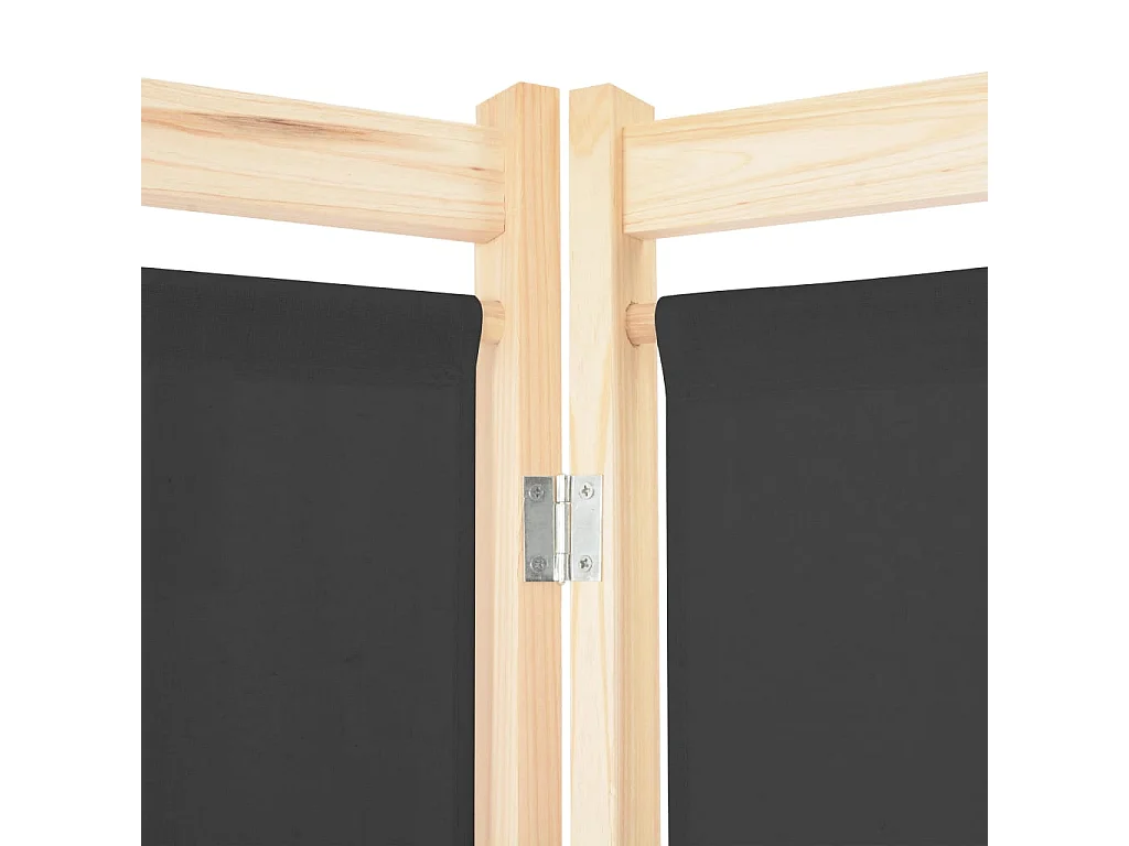Cloison de séparation 4 panneaux Gris 160x170x4 cm Tissu