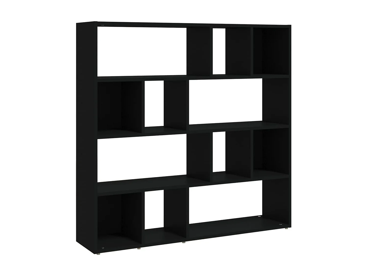 Bücherregal/Trennwand Schwarz 105x24x102 cm