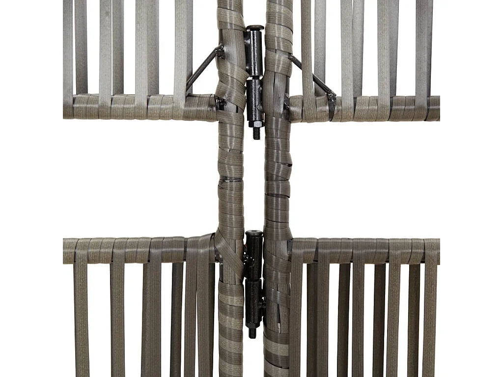 Tabique de resina tejida gris de 5 paneles