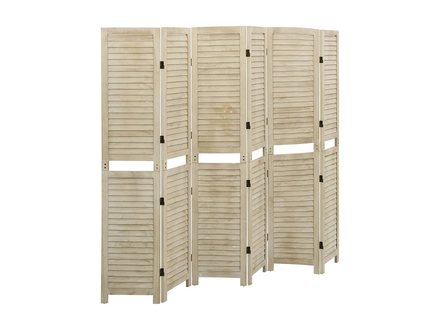 Parede divisória 6 painéis 210x165 cm madeira Paulownia
