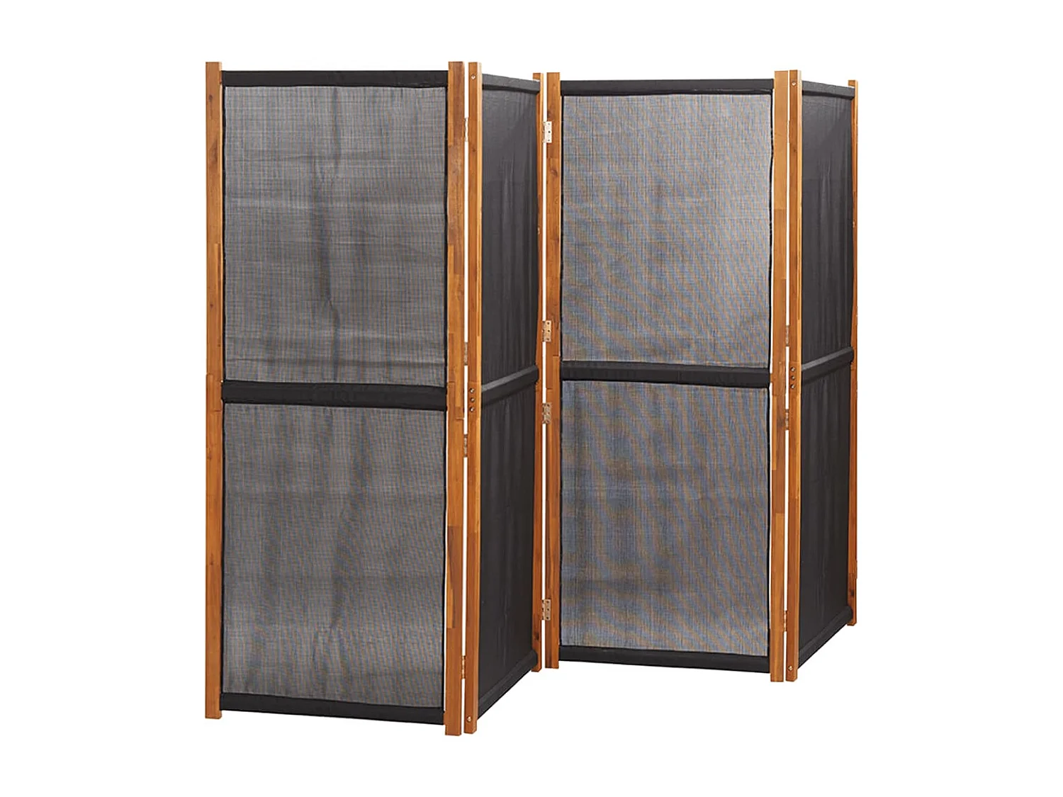 Cloison de séparation 4 panneaux Noir 280x180 cm