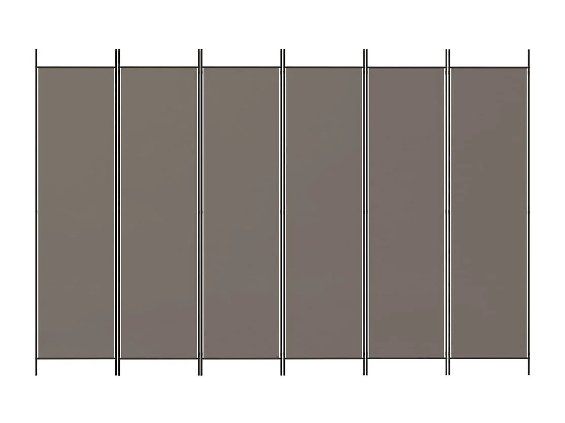 Tabique 6 paneles Antracita 300x200 cm Tela