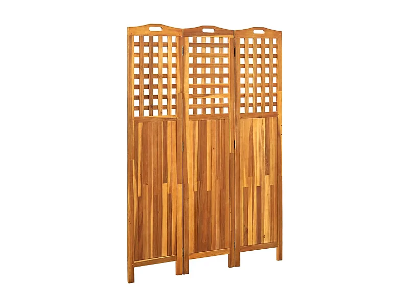 Tabique 3 paneles 121x2x170 cm madera acacia