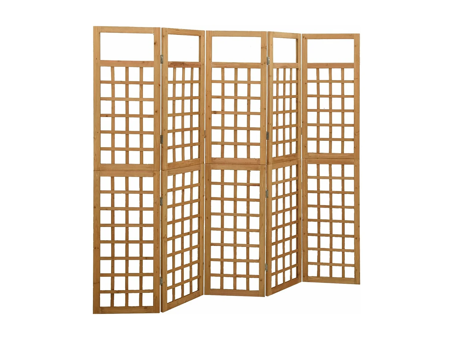 Parede divisória de 5 painéis/treliça de madeira maciça de abeto