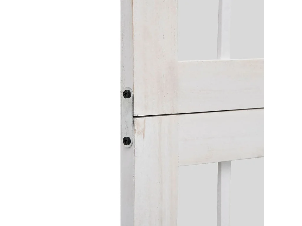 Parete divisoria 3 pannelli in legno massello di paulownia bianco