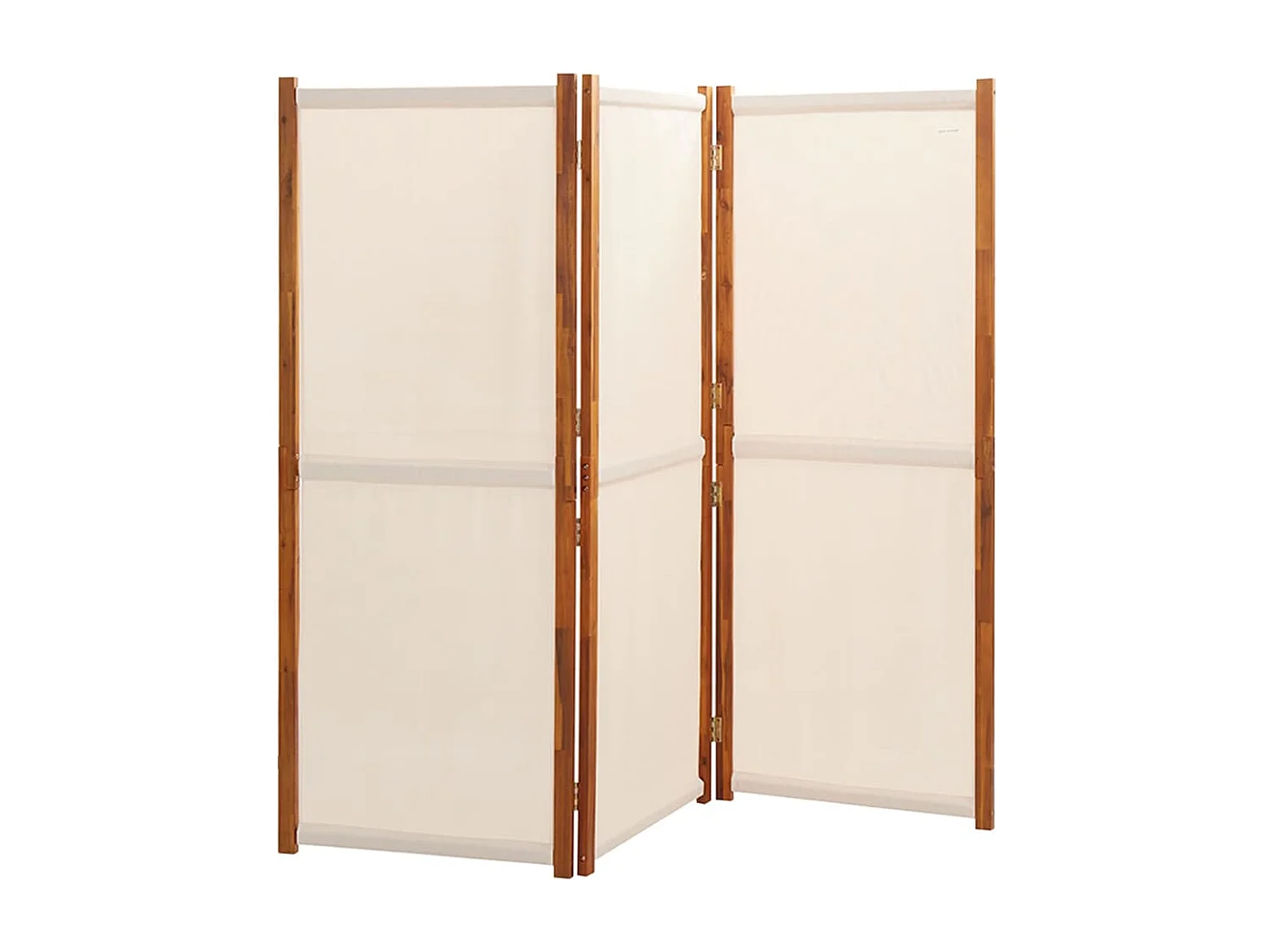 Parete divisoria a 3 pannelli Bianco panna 210x180 cm