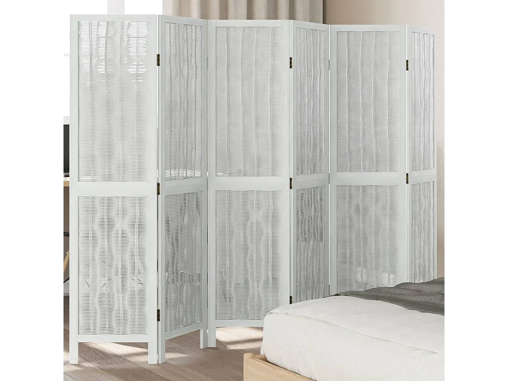 Tabique 6 paneles madera maciza de paulonia blanca