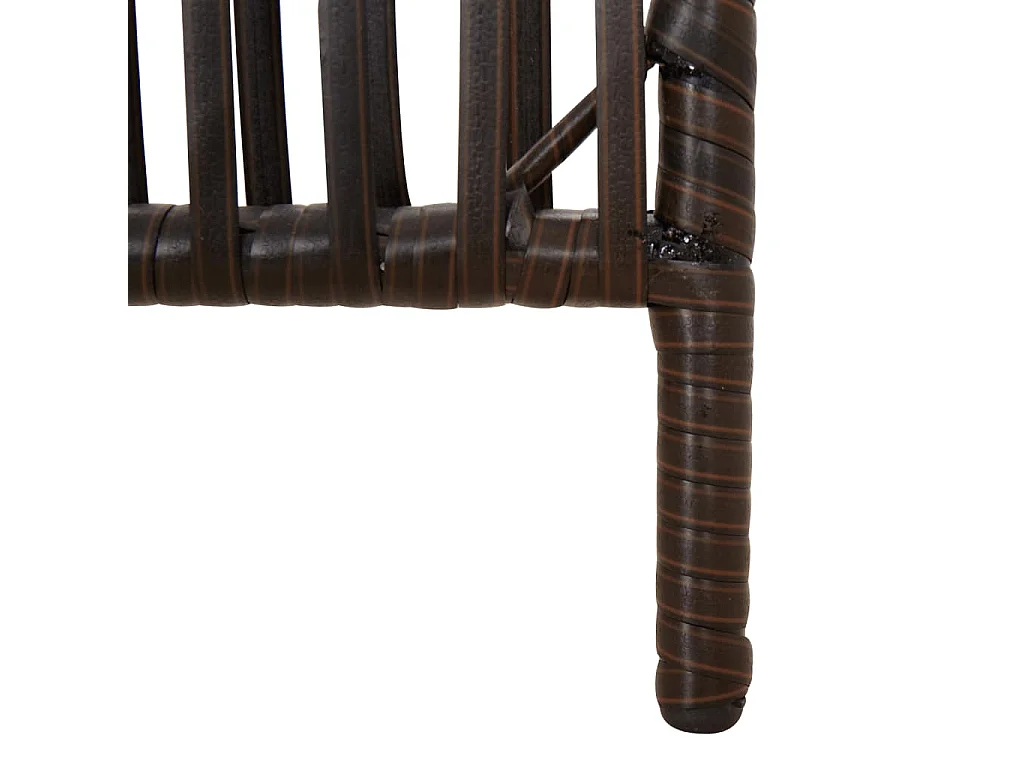 Cloison de séparation 6 panneaux marron résine tressée