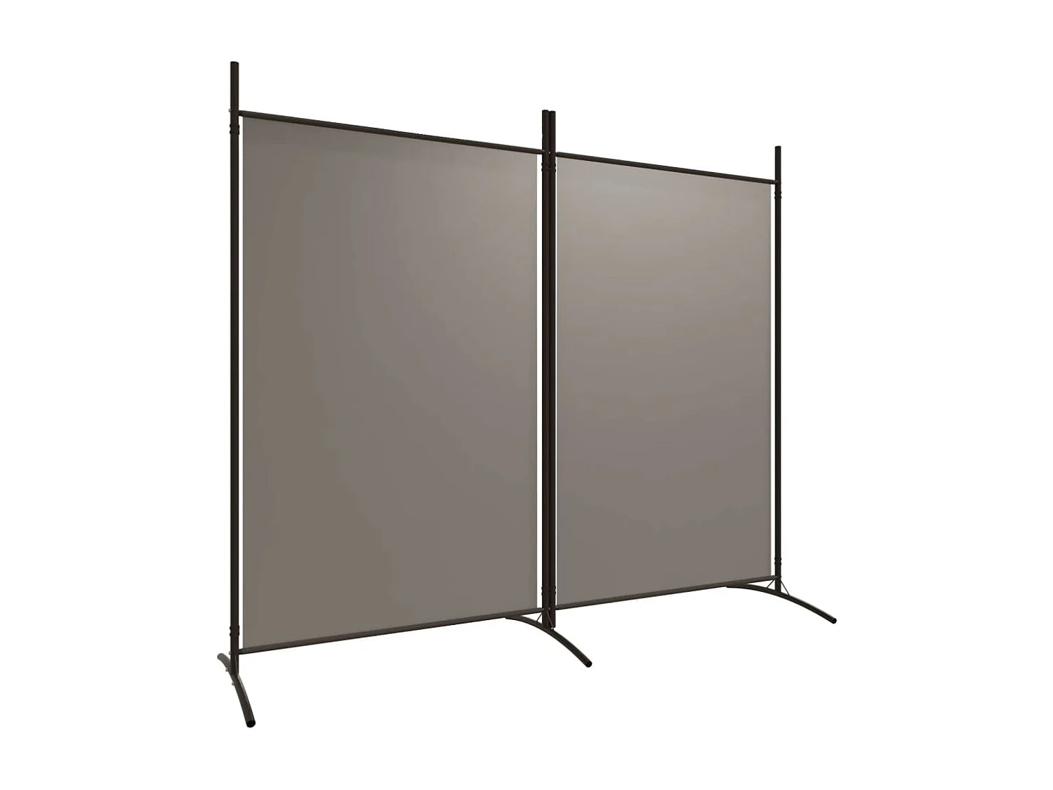 Parete divisoria 2 pannelli Antracite 175x180 cm Tessuto