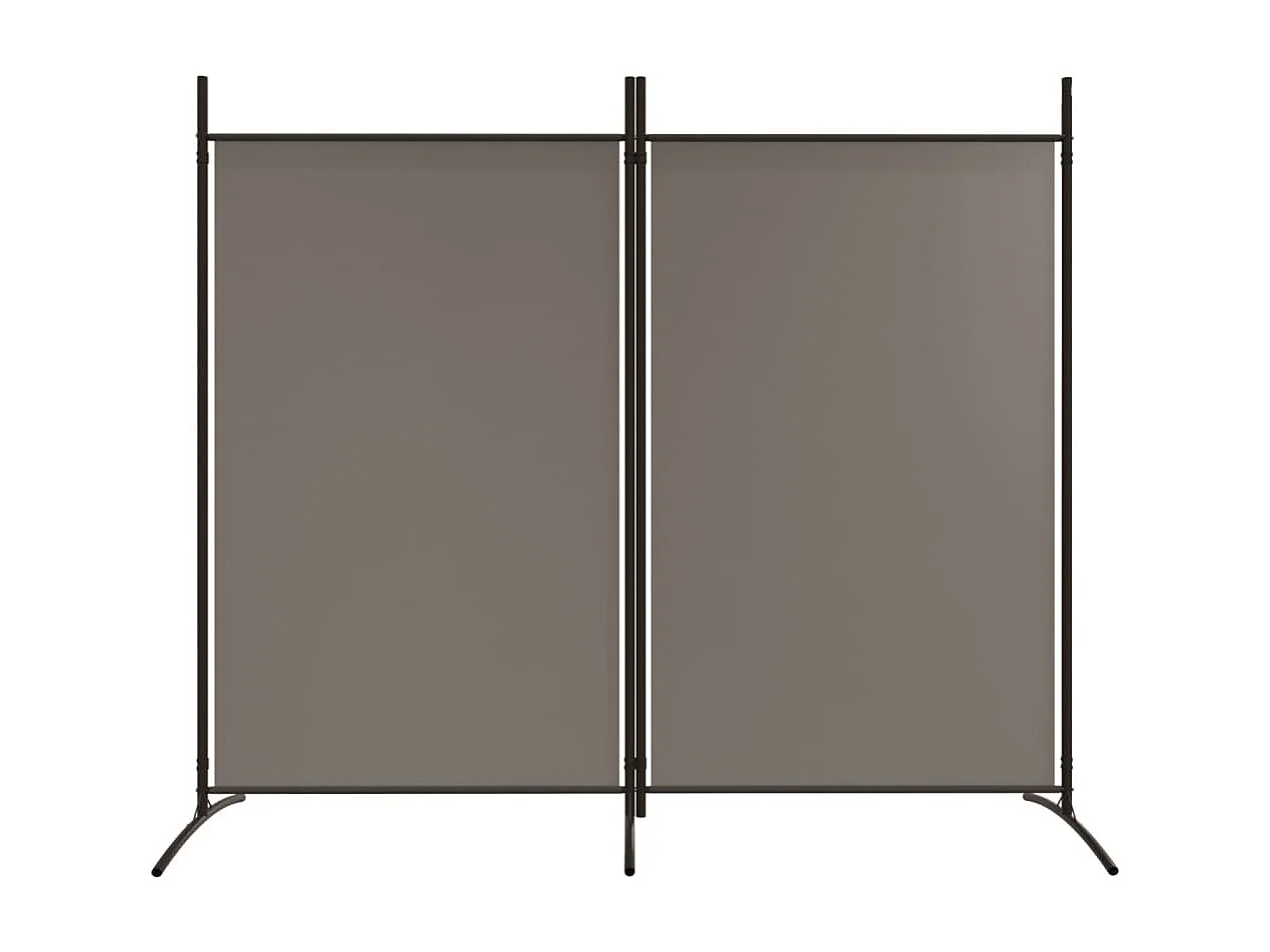 Parete divisoria 2 pannelli Antracite 175x180 cm Tessuto