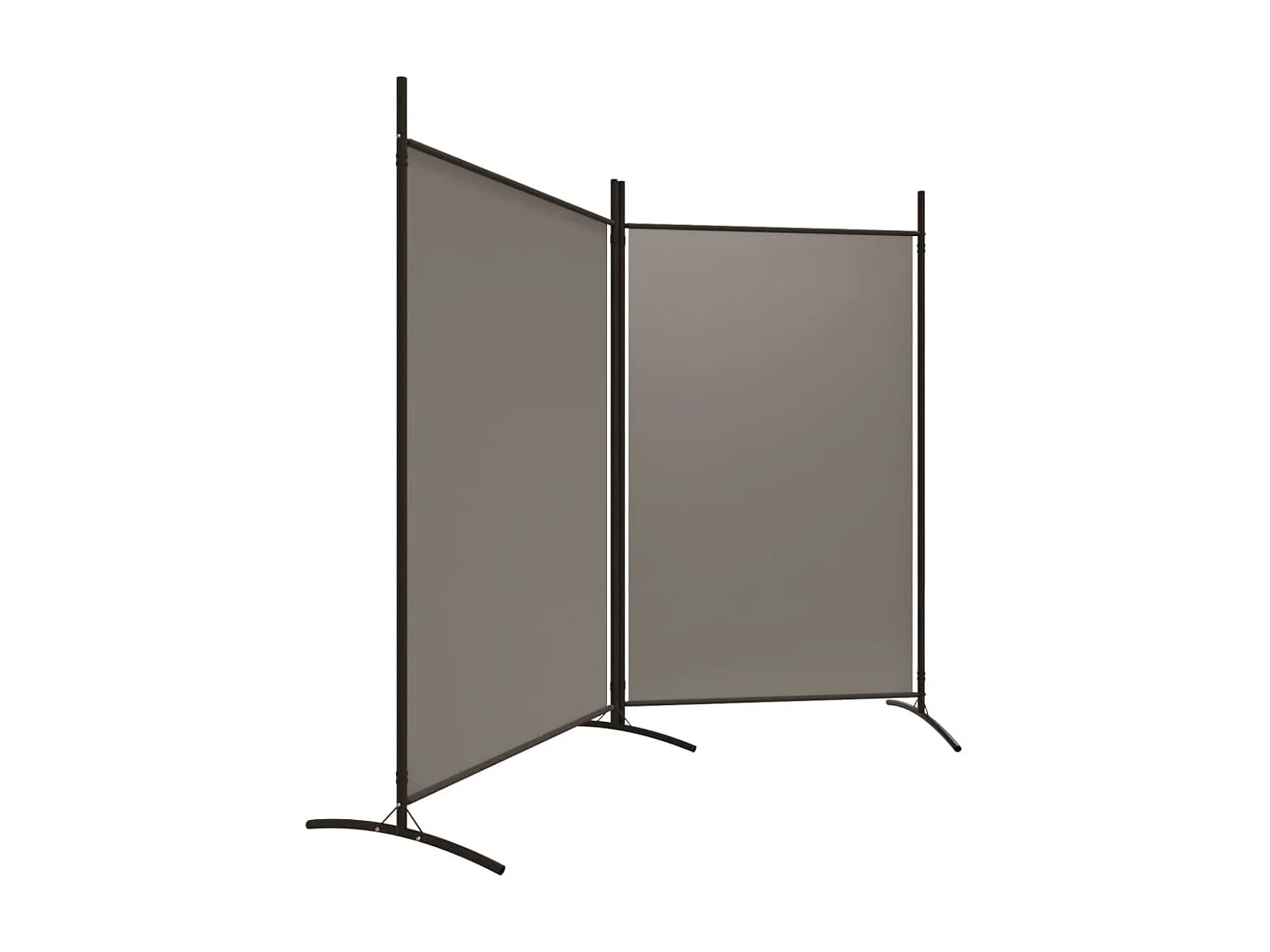 Parete divisoria 2 pannelli Antracite 175x180 cm Tessuto