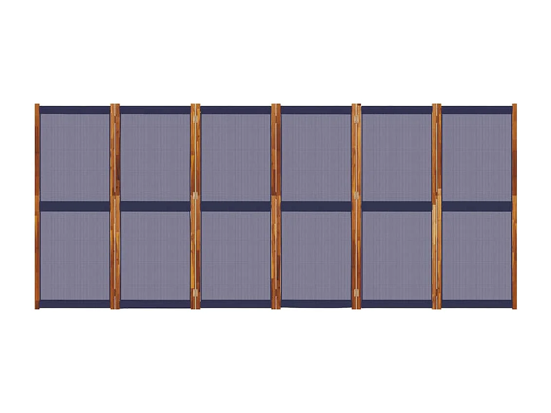 Cloison de séparation 6 panneaux bleu foncé 420x180 cm