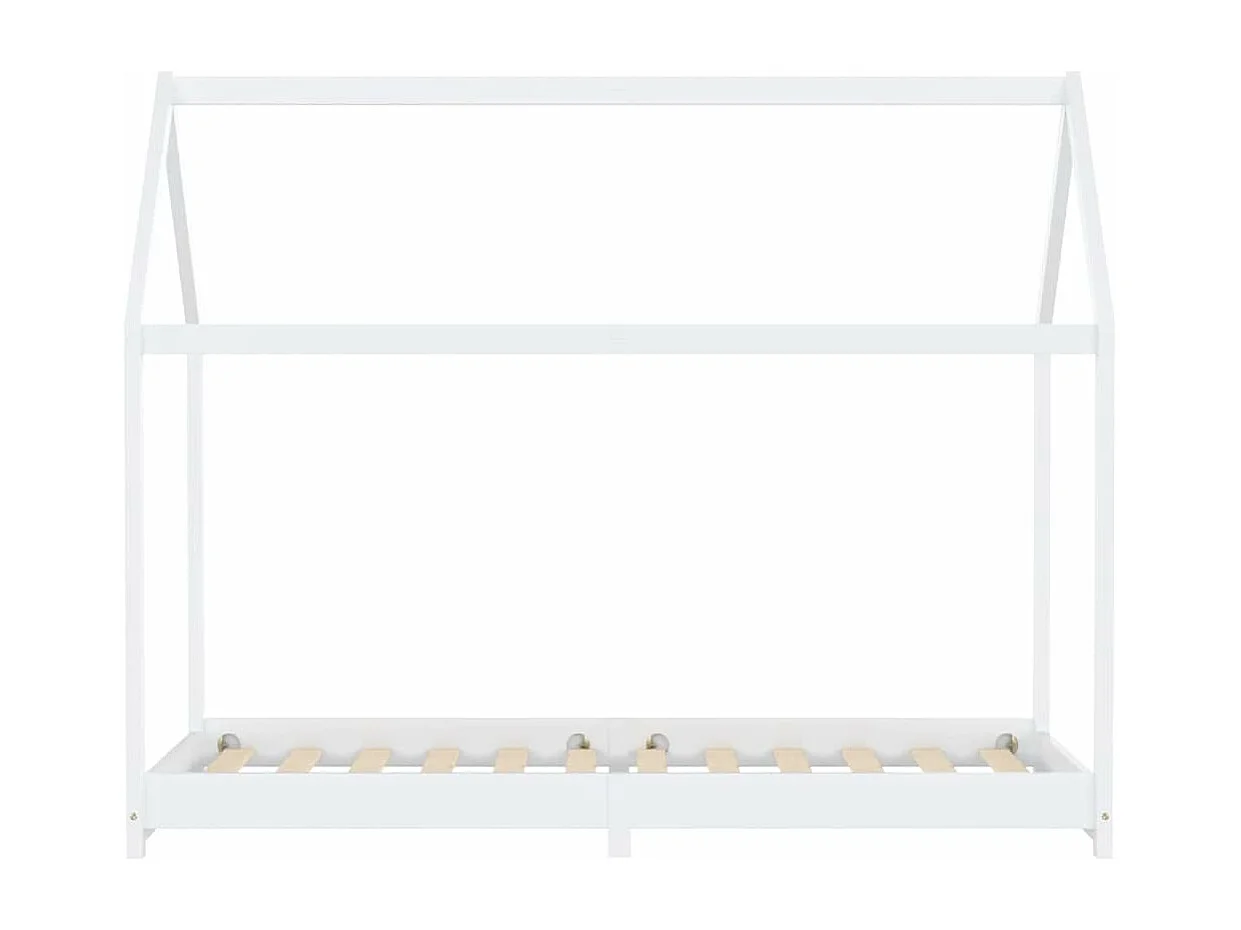 Struttura letto per bambini Bianco Legno massello di pino 90 x 200 cm