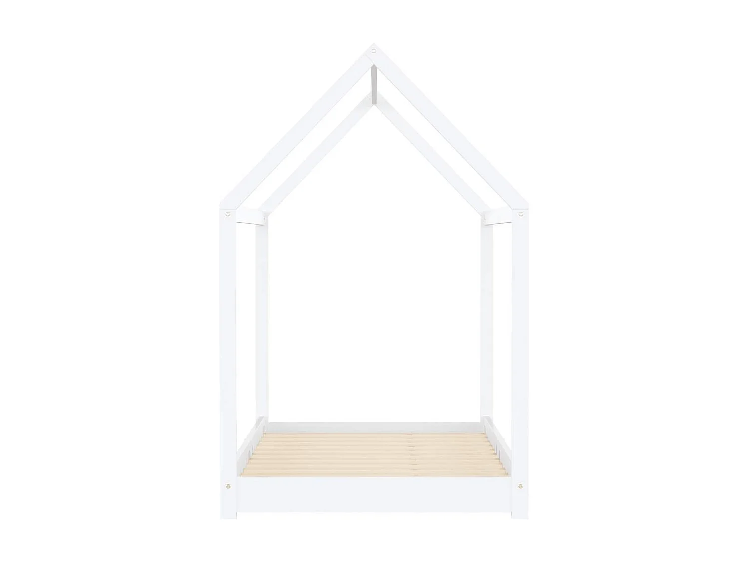 Struttura letto per bambini Bianco Legno massello di pino 90 x 200 cm