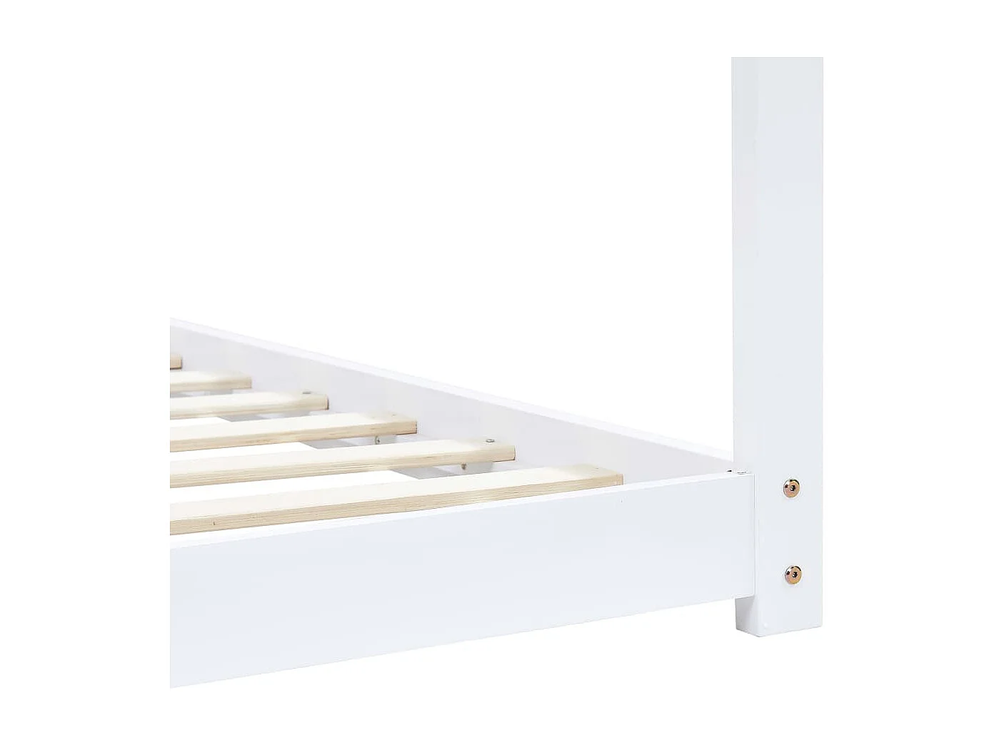 Struttura letto per bambini Bianco Legno massello di pino 90 x 200 cm