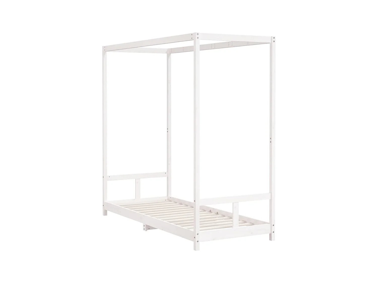 Cadre de lit pour enfants blanc 80x200 cm bois de pin massif