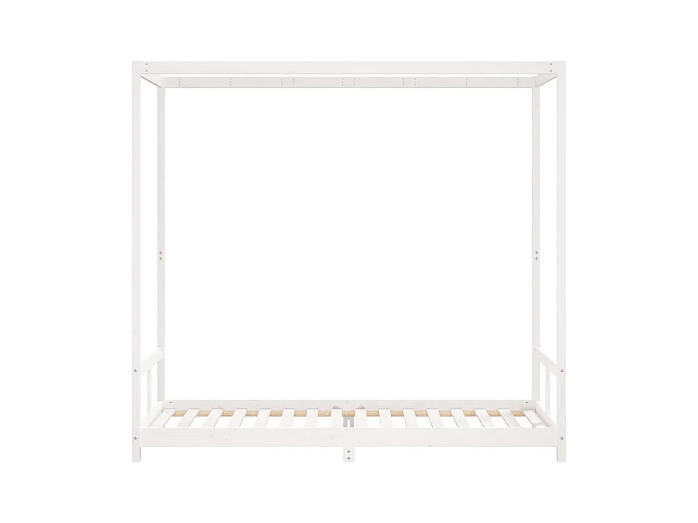 Cadre de lit pour enfants blanc 80x200 cm bois de pin massif