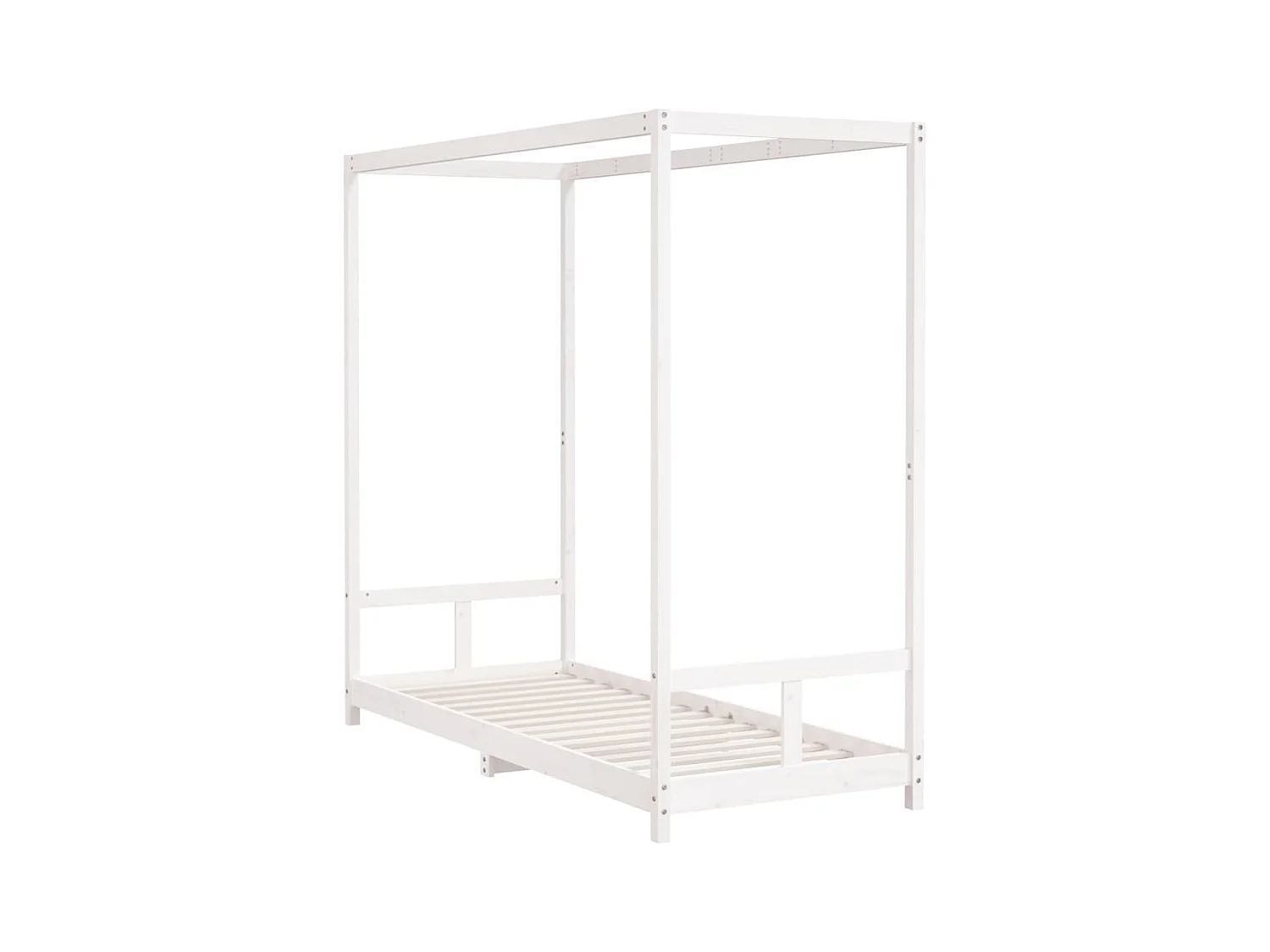 Cadre de lit pour enfants blanc 80x200 cm bois de pin massif