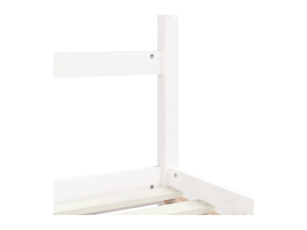 Cadre de lit pour enfants blanc 80x200 cm bois de pin massif