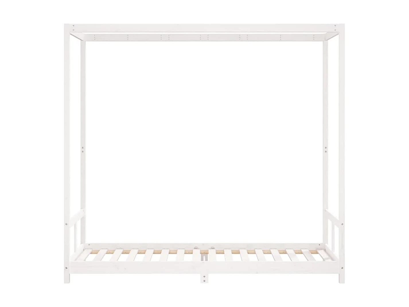 Cadre de lit pour enfants blanc 80x200 cm bois de pin massif