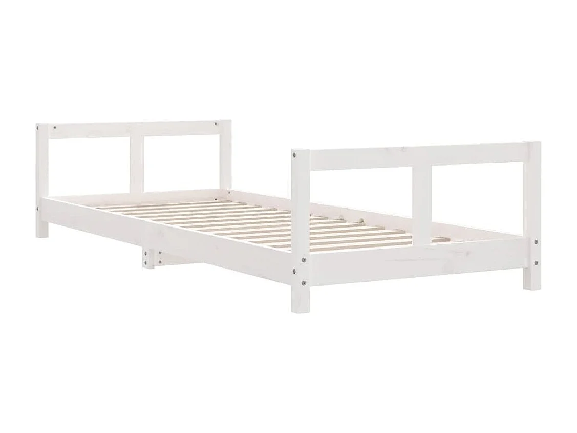 Cadre de lit pour enfants blanc 80x200 cm bois de pin massif