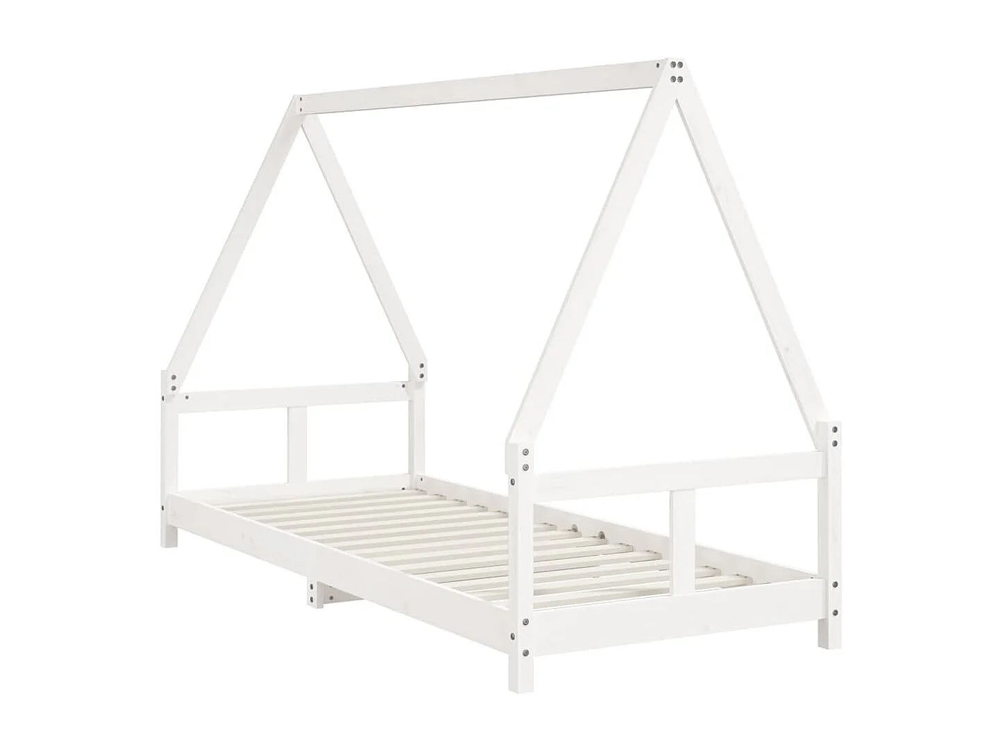 Cadre de lit pour enfants blanc 80x200 cm bois de pin massif