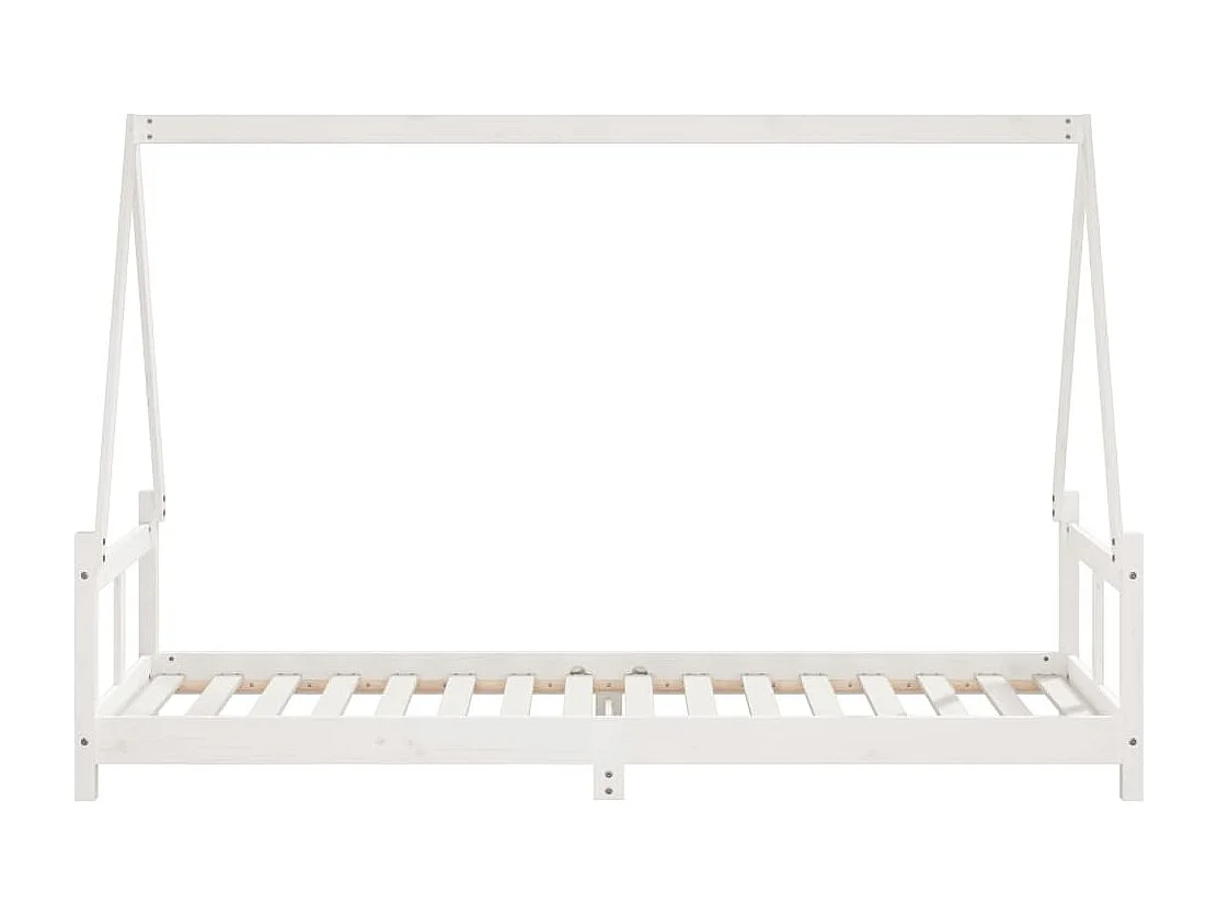 Cadre de lit pour enfants blanc 80x200 cm bois de pin massif