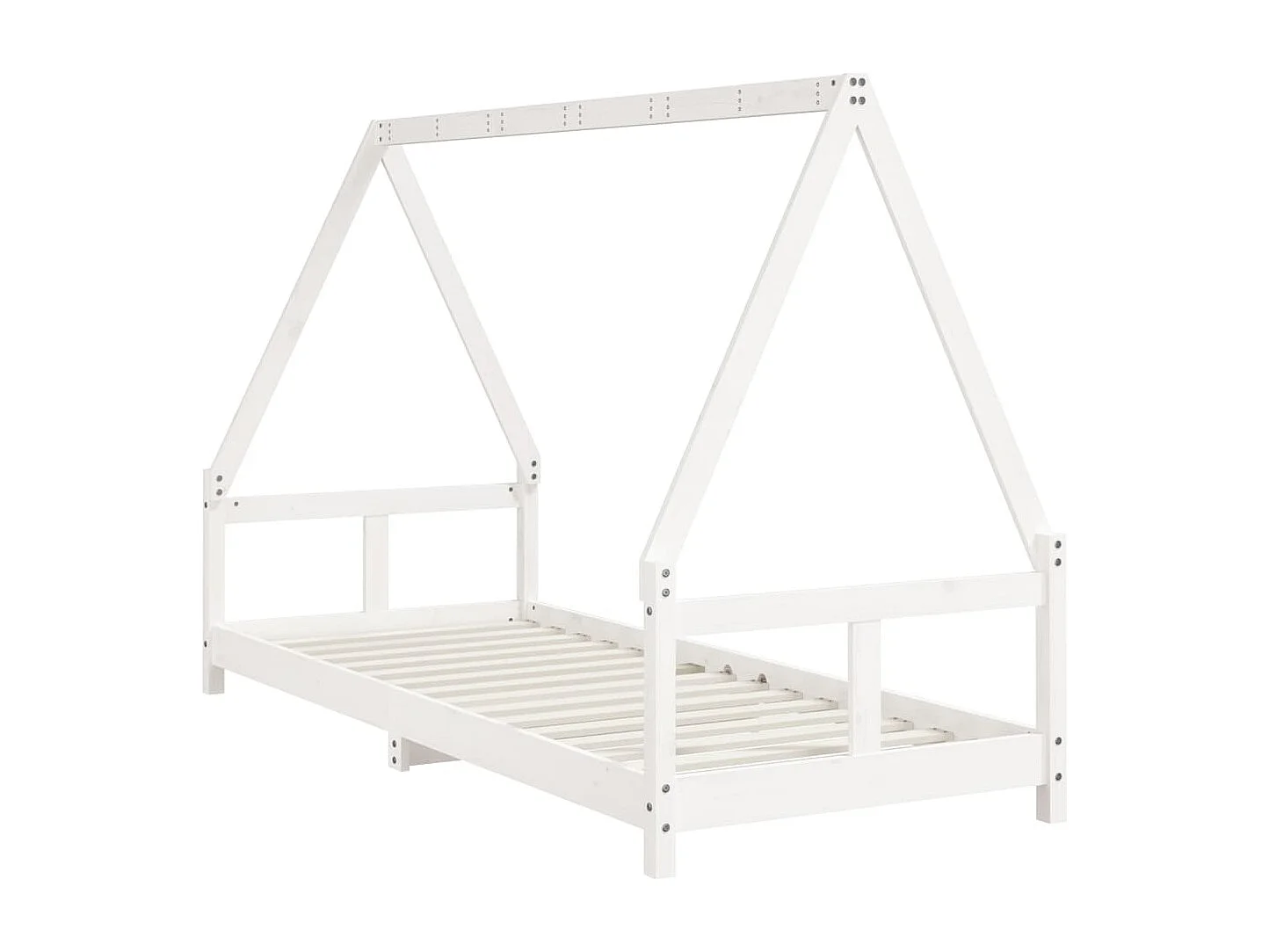 Cadre de lit pour enfants blanc 80x200 cm bois de pin massif