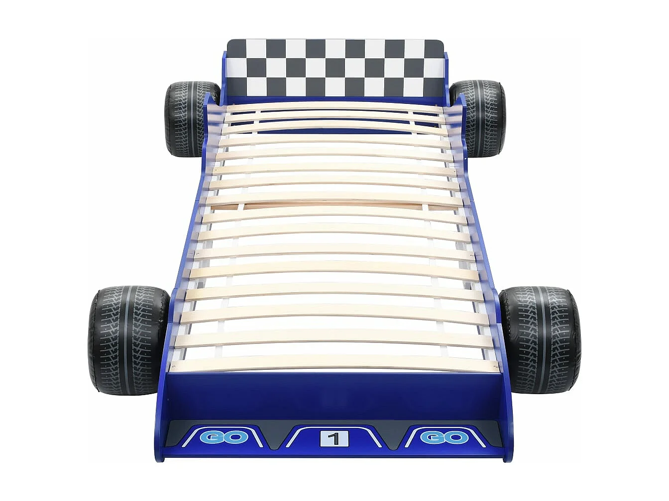 Lit voiture de course pour enfants 90 x 200 cm Bleu