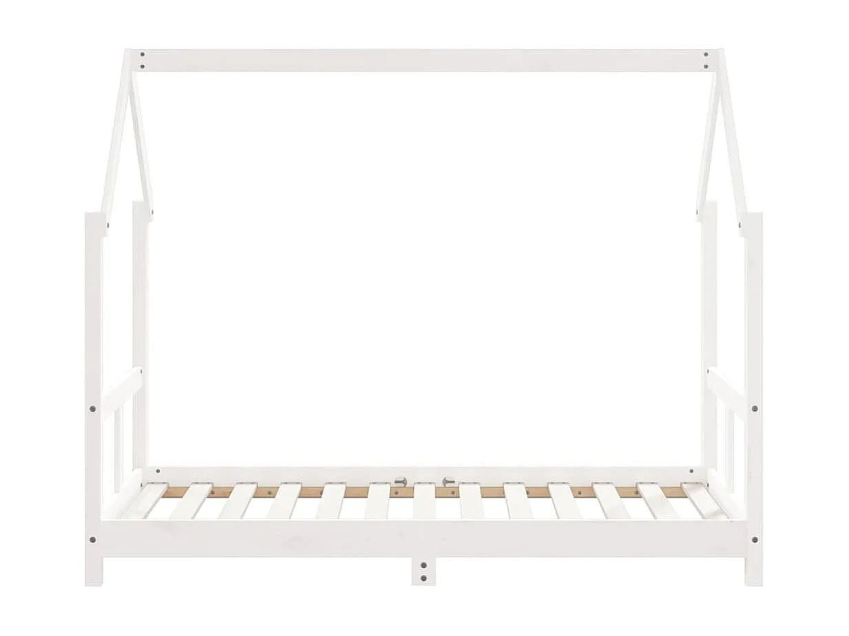 Struttura letto per bambini bianca 80x160 cm in legno di pino massiccio