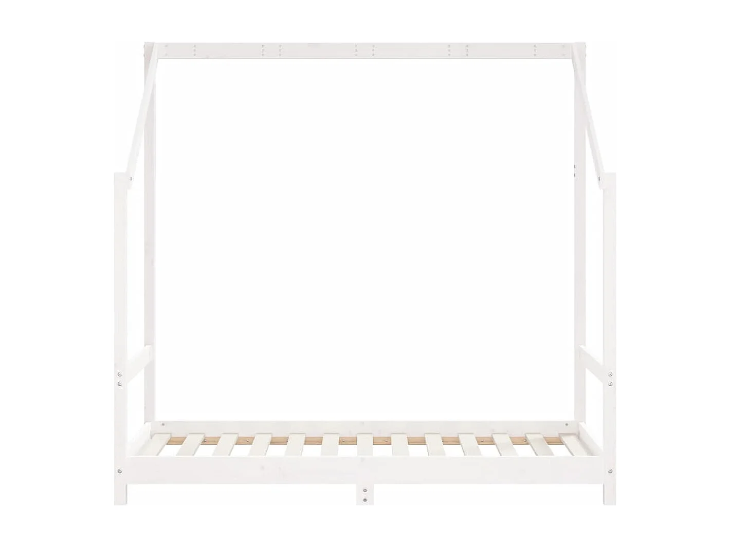 Struttura letto per bambini bianca 80x160 cm in legno di pino massiccio