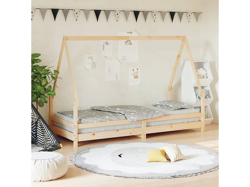 Cadre de lit pour enfants 80x200 cm bois de pin massif