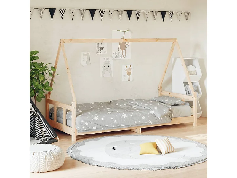 Cadre de lit pour enfants 90x200 cm bois de pin massif