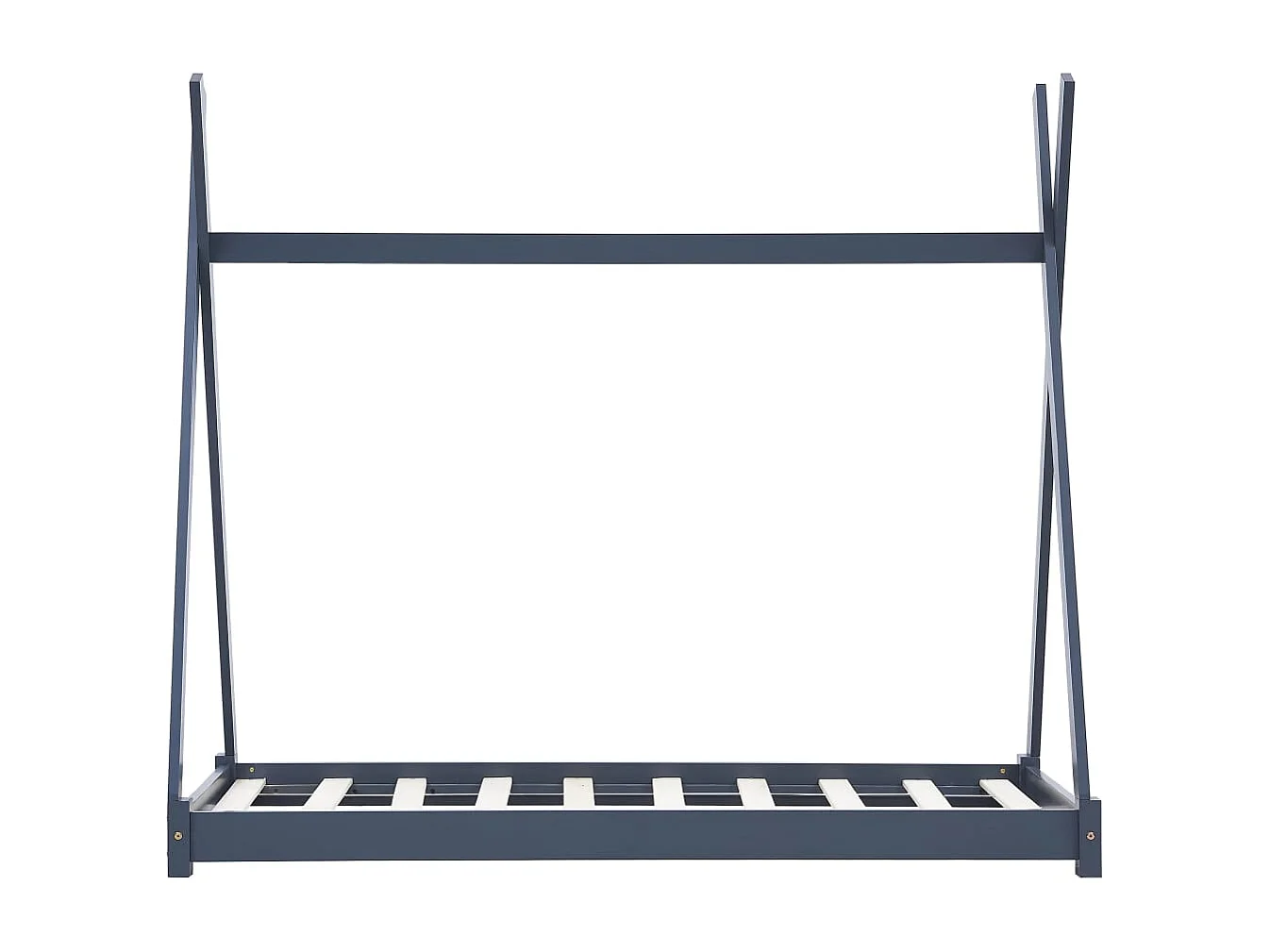 Cadre de lit d'enfant Gris Bois de pin massif 80x160 cm