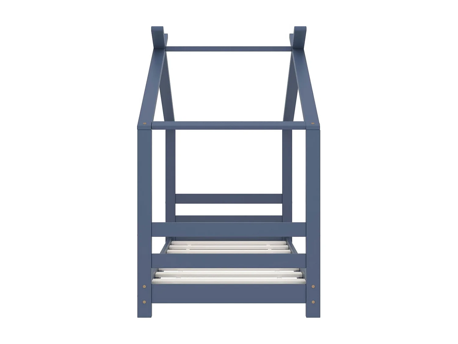 Cadre de lit d'enfant Gris Bois de pin massif 70x140 cm