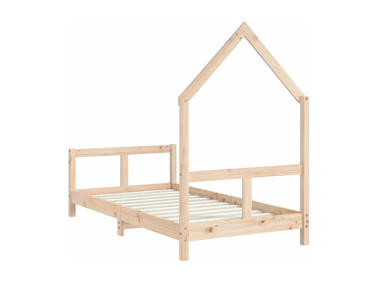 Estrutura de cama infantil 80x160 cm em madeira maciça de pinho